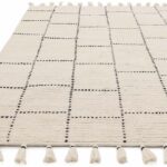 Asiatic cream black tile rug 1