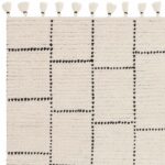 Asiatic cream black tile rug 2
