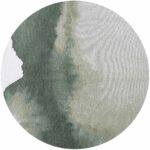 Louis De Poortere Meditation Lagoon 9331 Palm Green round