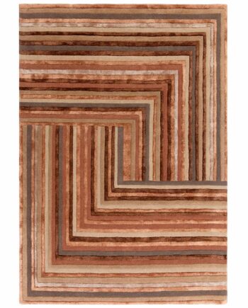 Asiatic rug Matrix 80 Network Terracotta