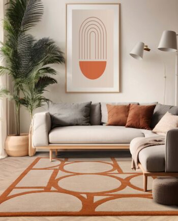 Asiatic rug Metro Rust interior square