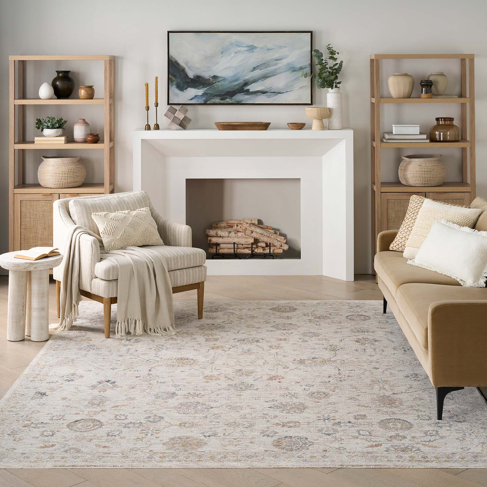Nourison rug Antique Fusion ANF04 IVMTC IVORY MULTICOLOR 5x8 841491157916 interior 3