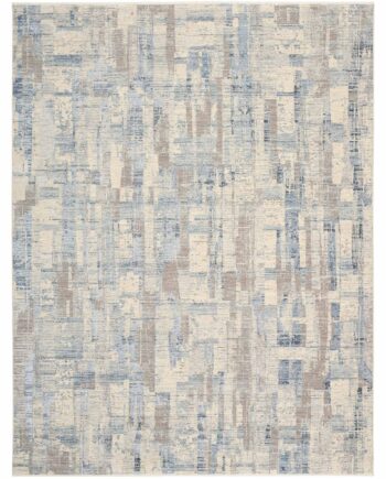 Calvin Klein rug Drift CK089 DRF04 BLBGE BLUE BEIGE 8x10 841491197745 FLAT